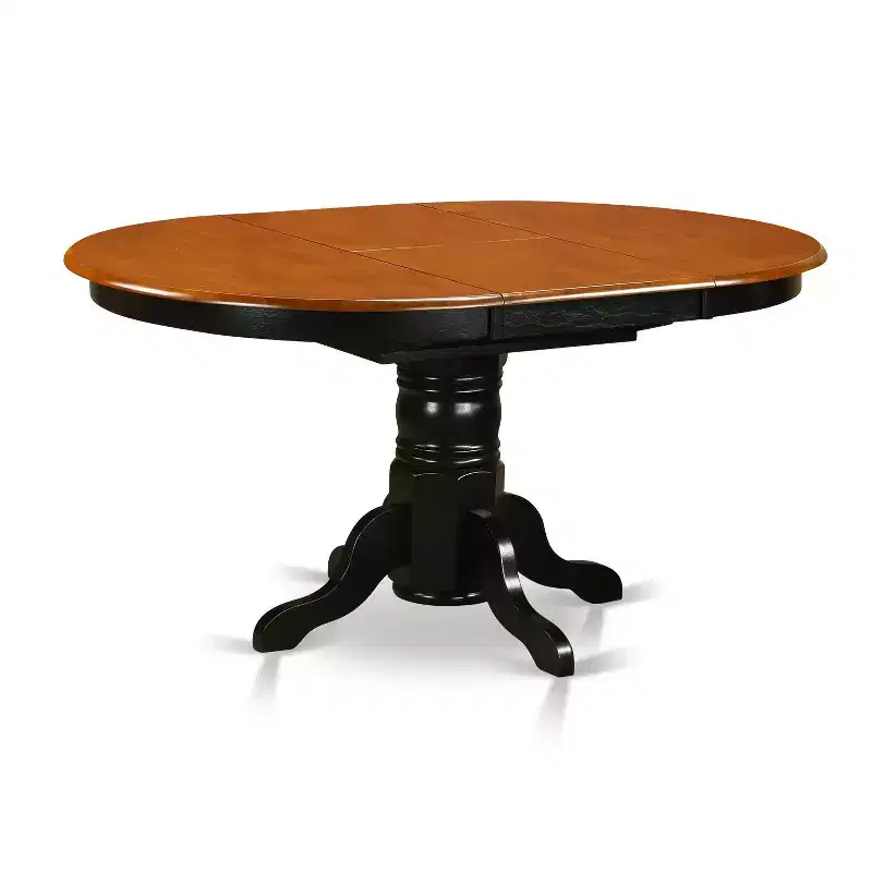 HomeStock KEDO5-BCH-W 5 Piece Dining Set Oval Kitchen Table with Chairs Black Cherry