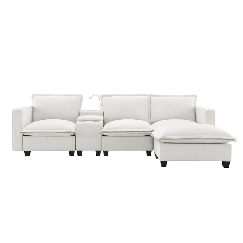 109 Chenille Modular Sectional Sofa with USB Console