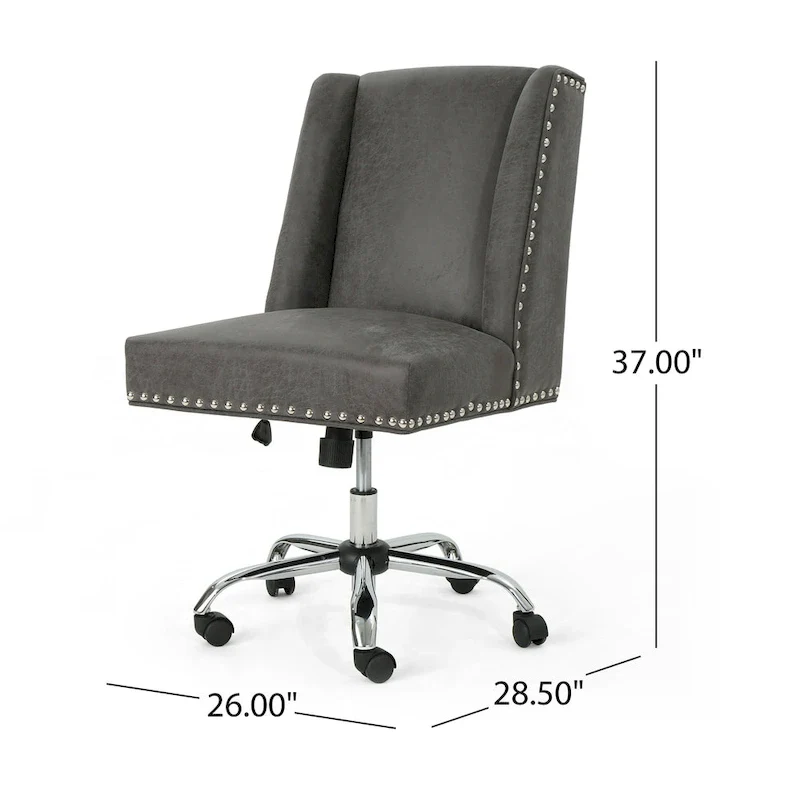 Swivel Office Chair with Chrome Base