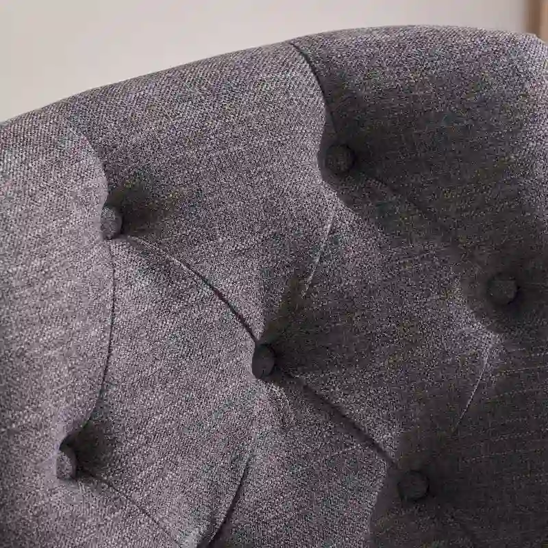 Home Computer Office Chair with Wheels Adjustable Height, Linen Fabric Upholstered Chair Swivel