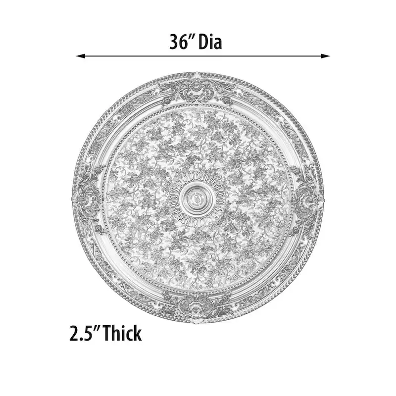 Blanco Round Chandelier Ceiling Medallion 36in