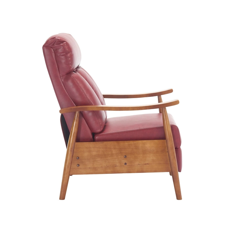 Wine Red 26.38 Adjustable Chaise Lounge Chair