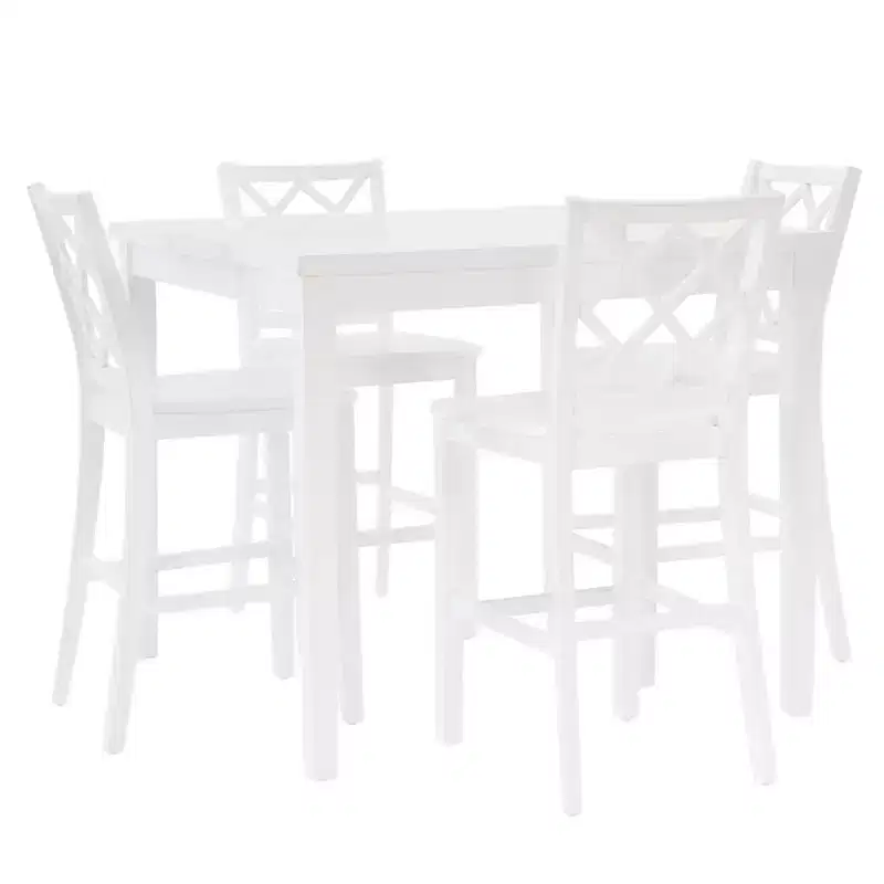 Powell 5pc Shelby Square Counter Height Dining Set White