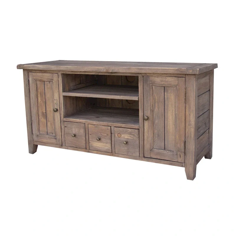 47 Wide Small Media Unit, Light Brown