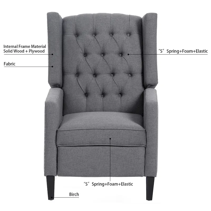 27  Wide Manual Wing Chair Recliner