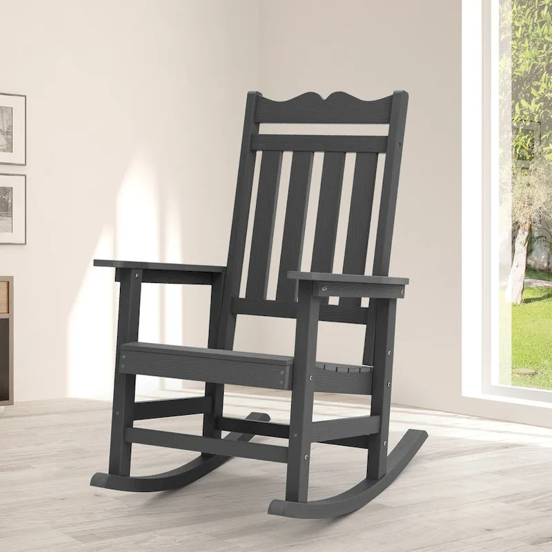 BONOSUKI Patio Adirondack Rocking Chair,Fire Pit Chair Weather Resistant