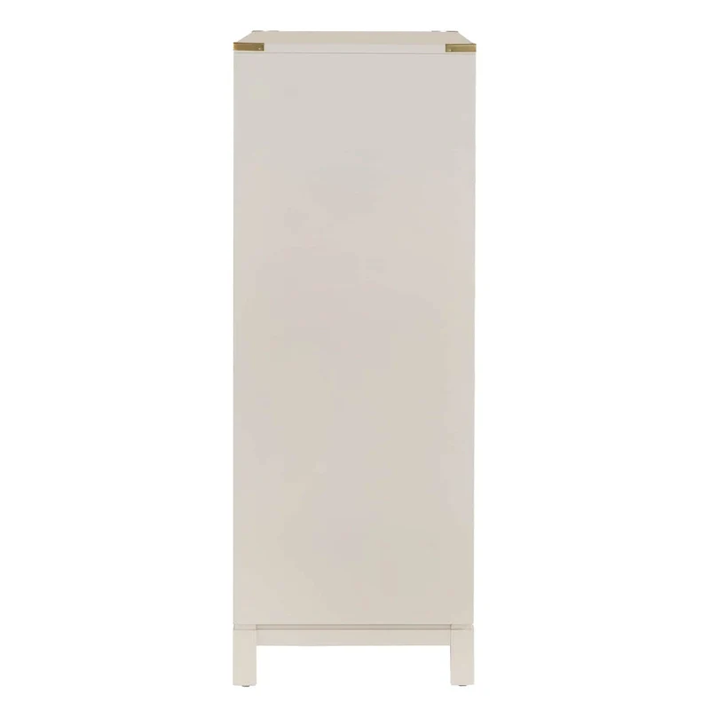 5-Drawer Gold Accent Chest