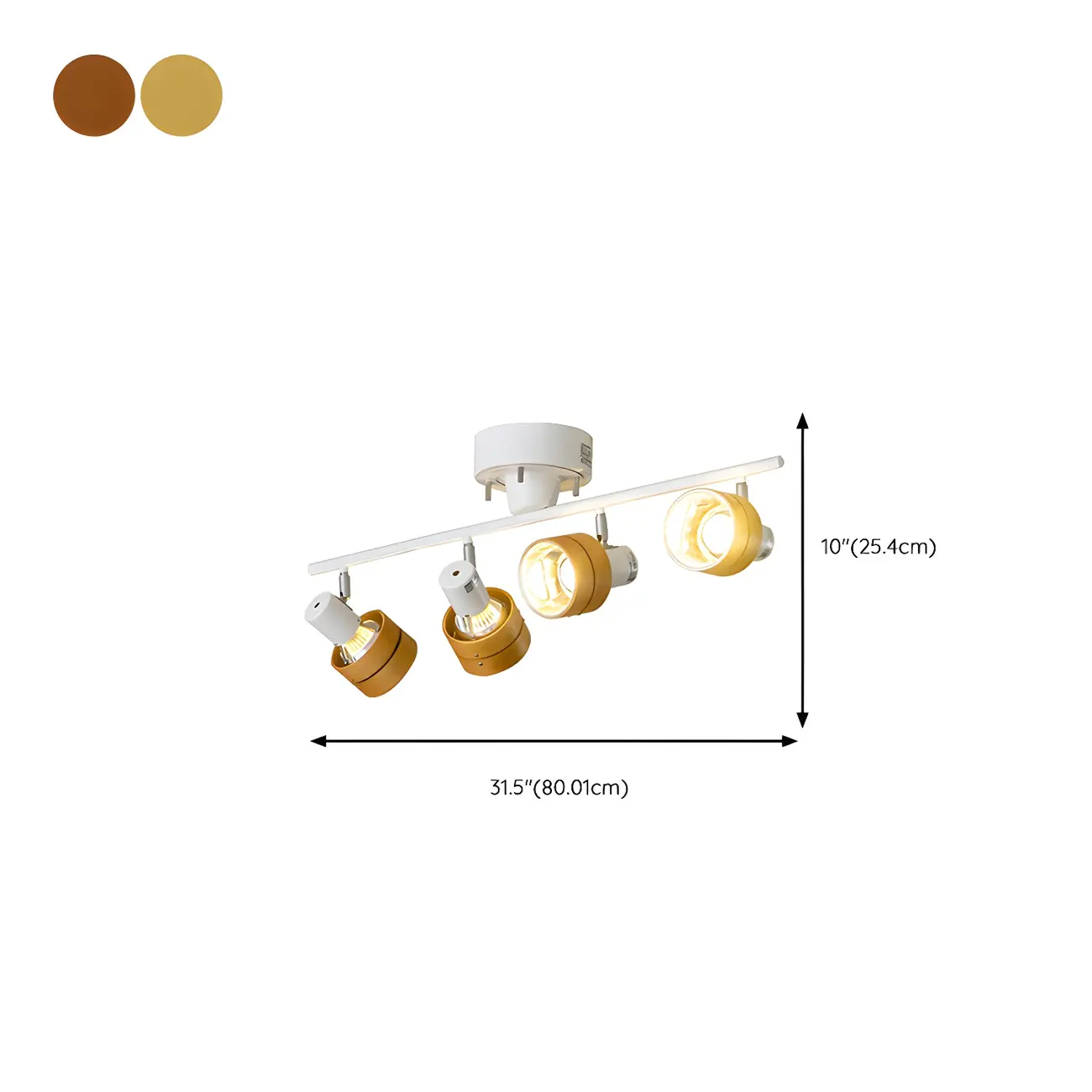 4-Light Modern Dimmable LED Track Light with Adjustable Head