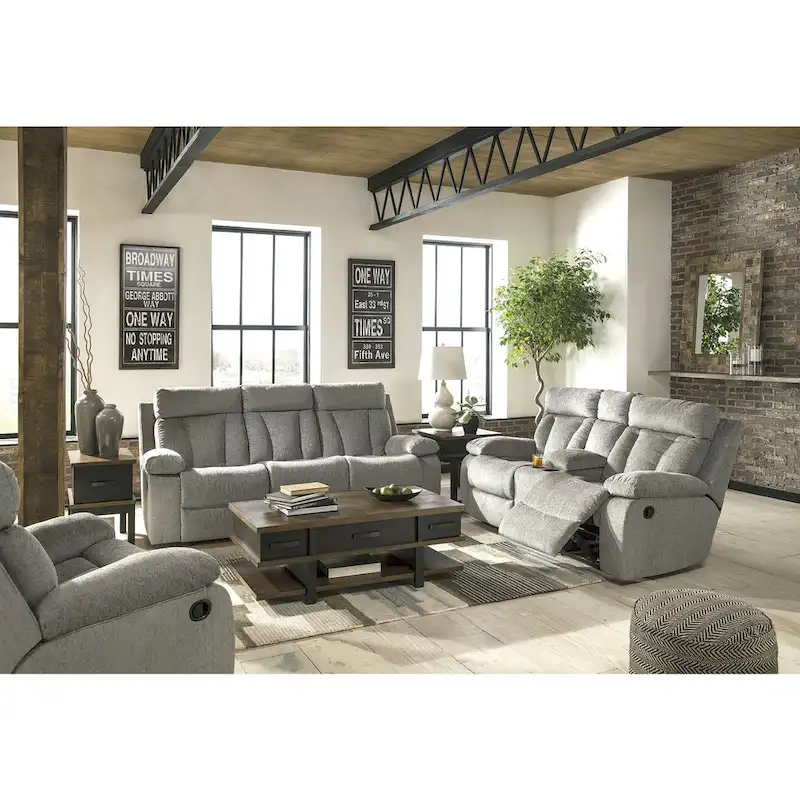 Signature Design by Ashley Mitchiner Gray 3-Piece Upholstery Package - 87  W x 40  D x 42  H