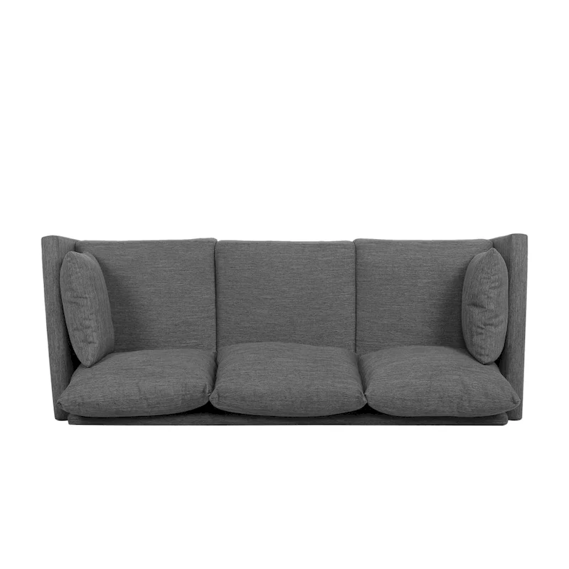 Modern 76.5  3-Seater Sofa with Birchwood Legs and Pillows