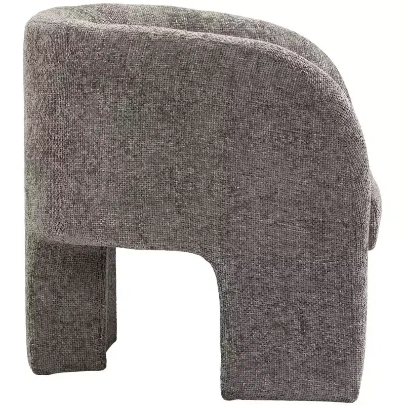 Grey / Navy Chenille Fabric Accent Chair with Arms – Seats 1