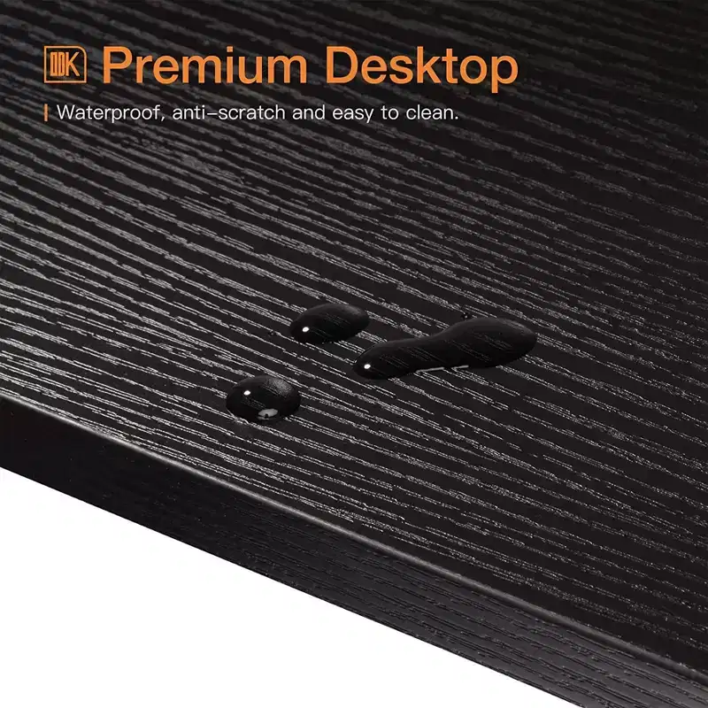 ODK 55 Inch Rectangular Modern Bar Height Narrow Pub, Kitchen, and Dining Table with Metal Legs, Easy to Clean Top, and Fast Assembly, Black