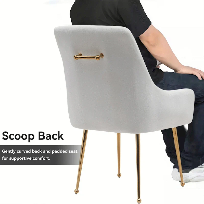 Tufted Velvet Upholstered Dining Chair Set of 2