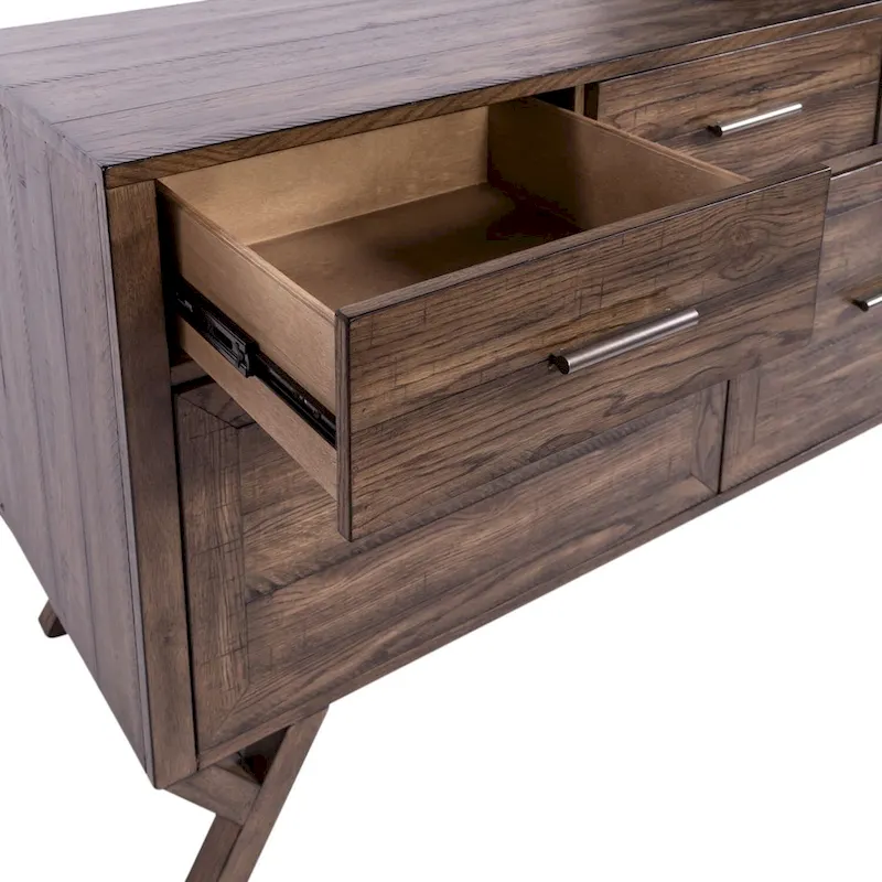 Weathered Chestnut Credenza Desk