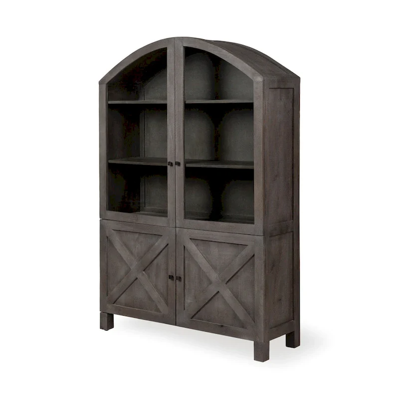 Ba ett Dark Grey Solid Wood Display Cabinet