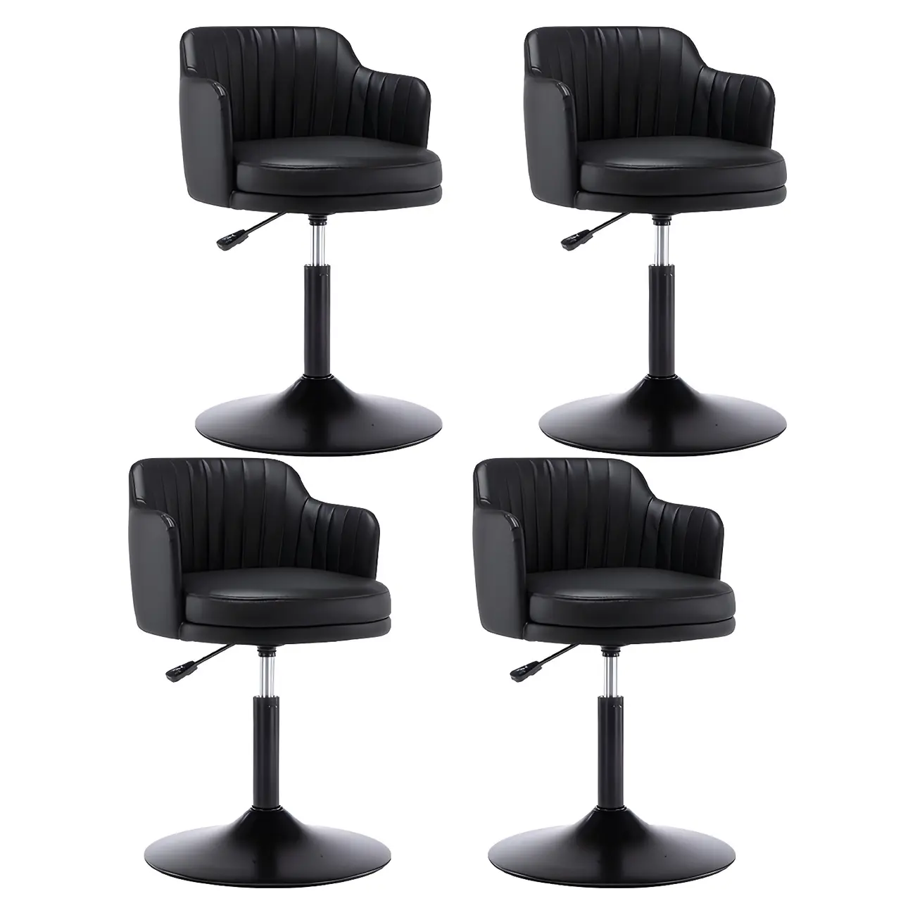 Modern Leather Armrests Swivel Adjustable Bar Stool