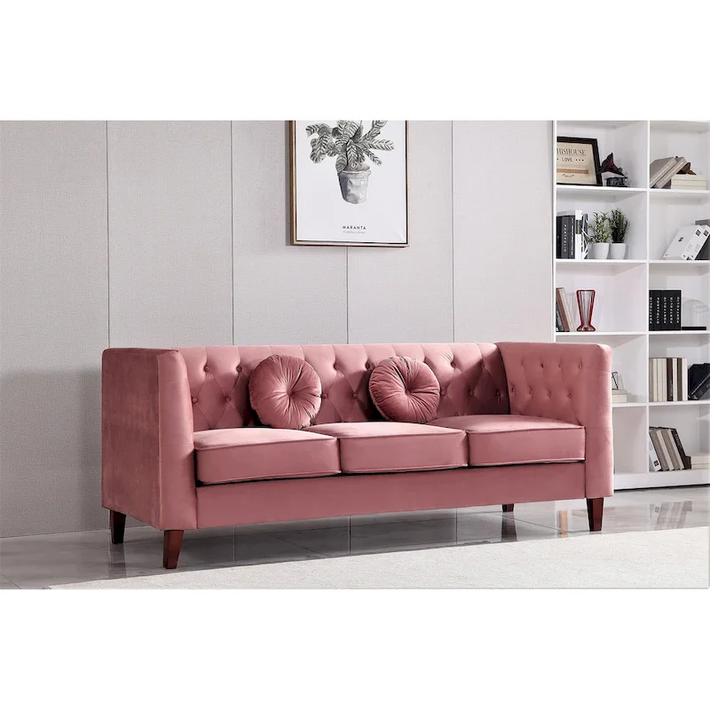 Classic Chesterfield Sofa - Tufted Upholstered Living Room Sofa