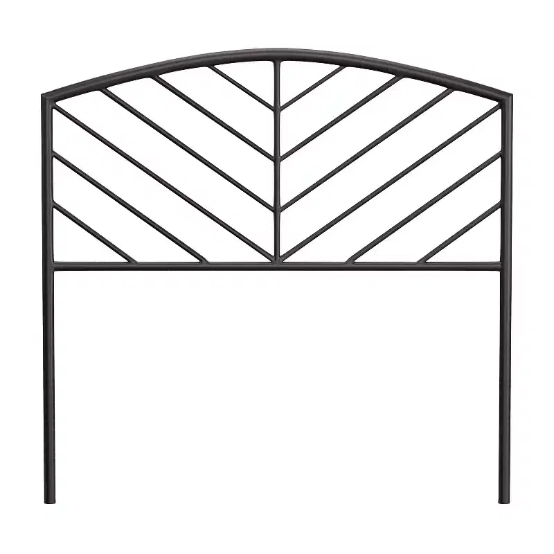 Hillsdale Furniture Essex Metal Headboard with Chevron Spindle Design Gray Bronze