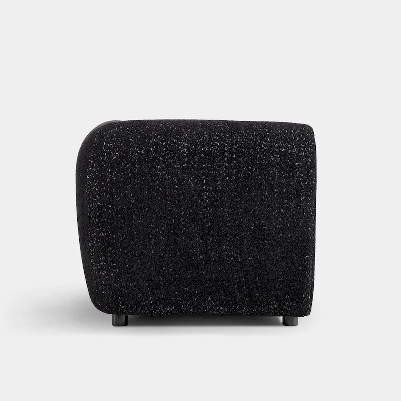 Furniture of America Vanessa Modern Curved Arms Boucle Loveseat Couch, Small Sofa with Seat Cushion and Wooden Legs