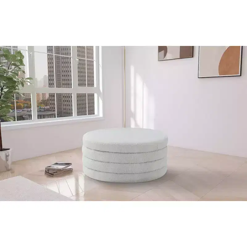 Meridian Furniture,Aphia Boucle Fabric Coffee Table