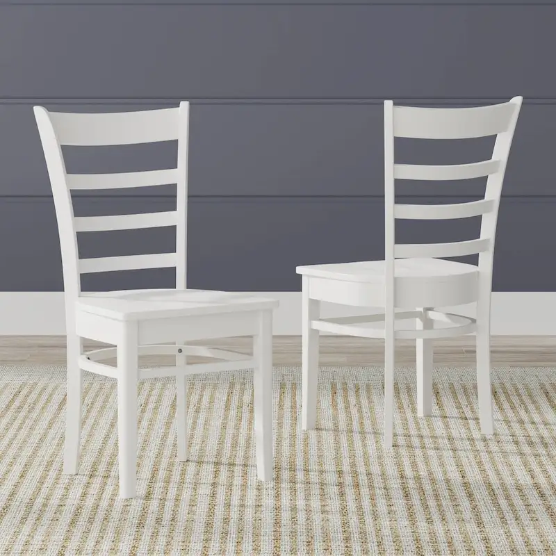 5-Piece Dining Set, 42  Round Pedestal Table and Slat Back Chairs