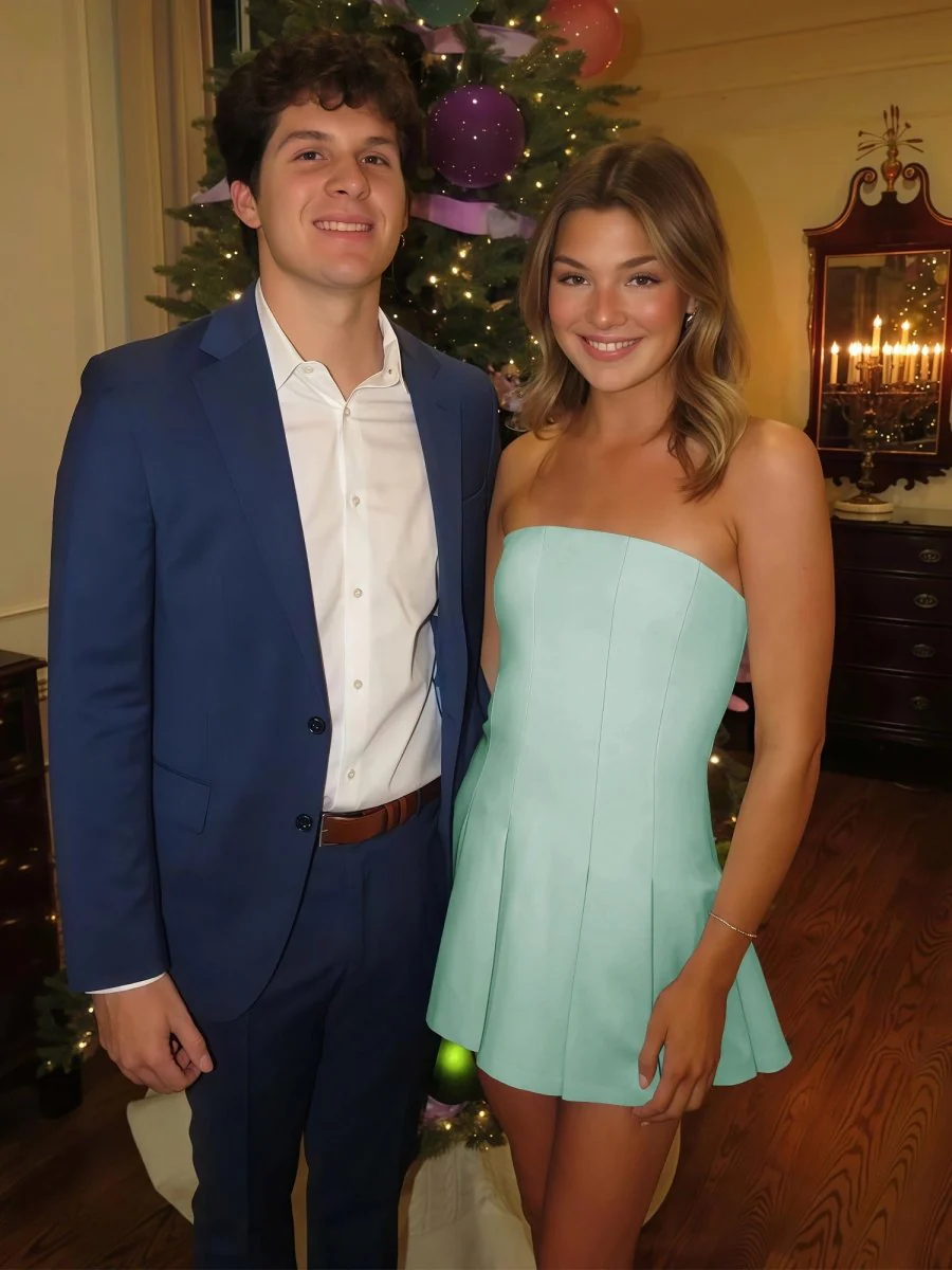 Mint Green - Strapless Satin Pleated A-line Short Homecoming Dress