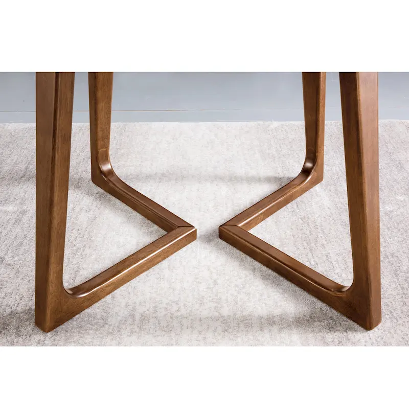 MacLuu Scandinavian Rectangular Solid Wood End Table