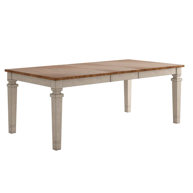 Elena Solid Wood Extendable Dining Table - Classic Style