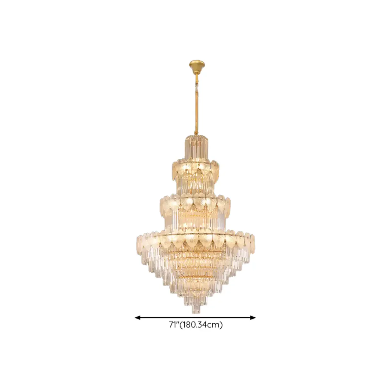 Luxury Crystal Round Chandelier with Elegant Tiered Design