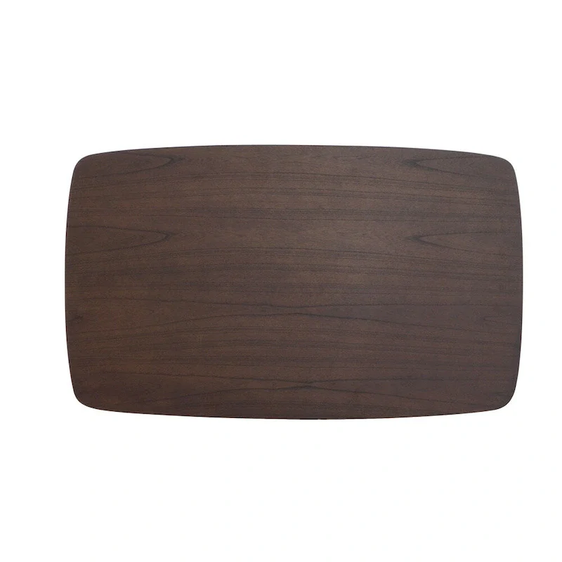 Walnut / Natural Mid-Century Rectangle Coffee Table for 1–4 People