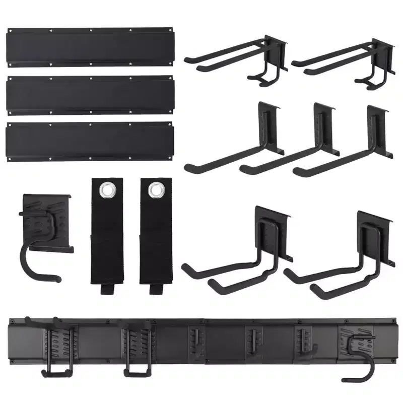 Tool Organizer, Garage Organizer  48 13 Pcs Heavy-Duty Wall Mount Garden Tool Storage with 8 Adjustable Hooks & 2 Straps