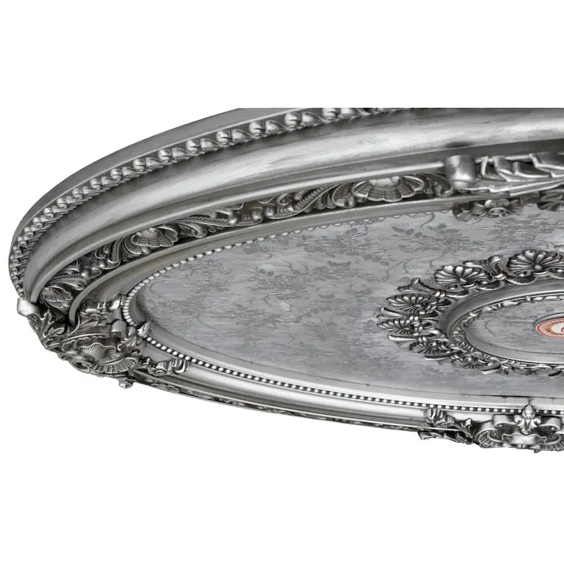 Golden Rocaille Oval Chandelier Ceiling Medallion