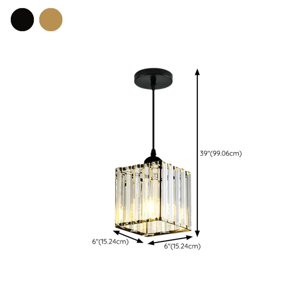 Art Deco Gold Metal Crystal Geometric Pendant Light