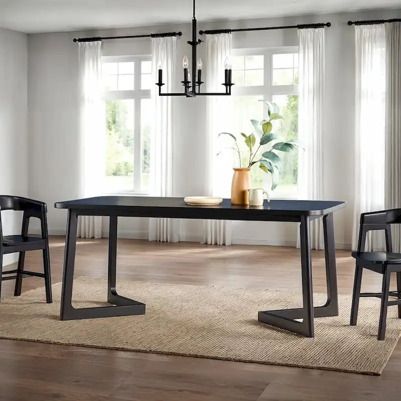 Middlebrook Modern Solid Wood Dining Table with Geometric Legs