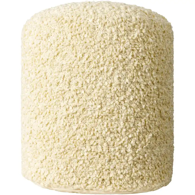 Mohave Shaggy Boucle 18-inch Tall Polyester Pouf