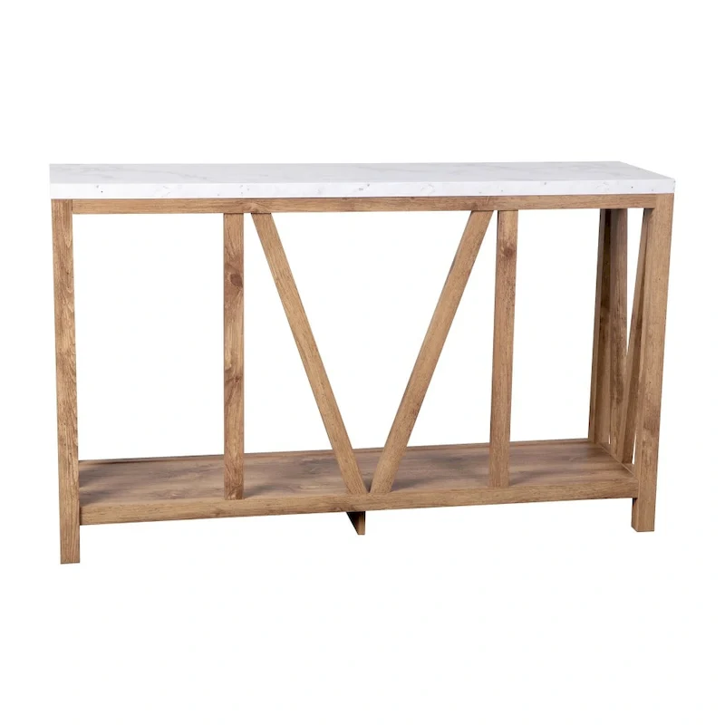 Farmhouse Style Rustic Entryway Console Table