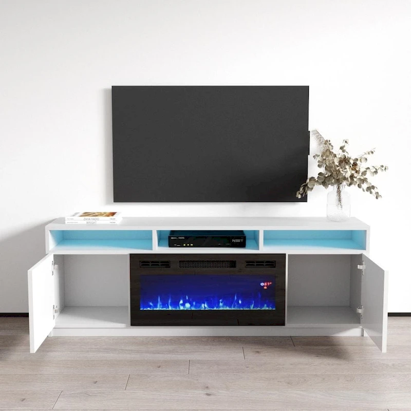 Reno 05 Electric Fireplace Modern 63  TV Stand