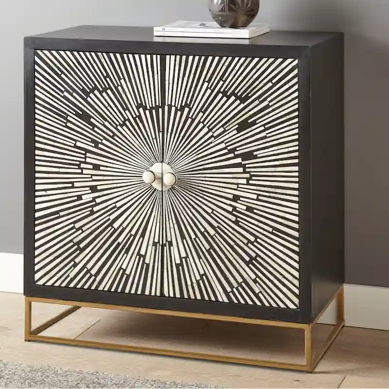 Avon 2-Door Sunburst Accent Cabinet