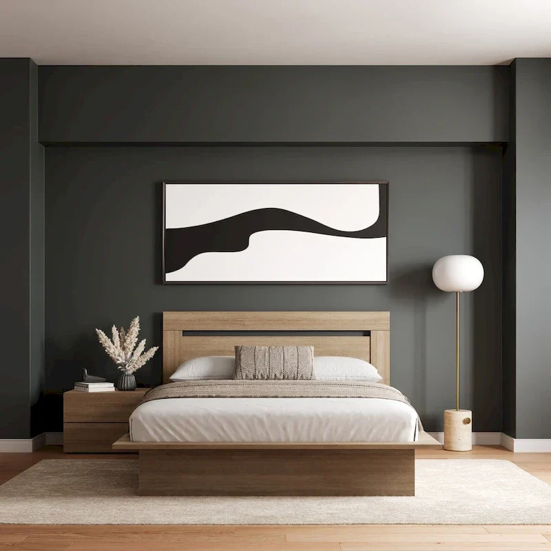 Malibu 3-Piece Bedroom Set with Bed, Headboard, and Nightstand