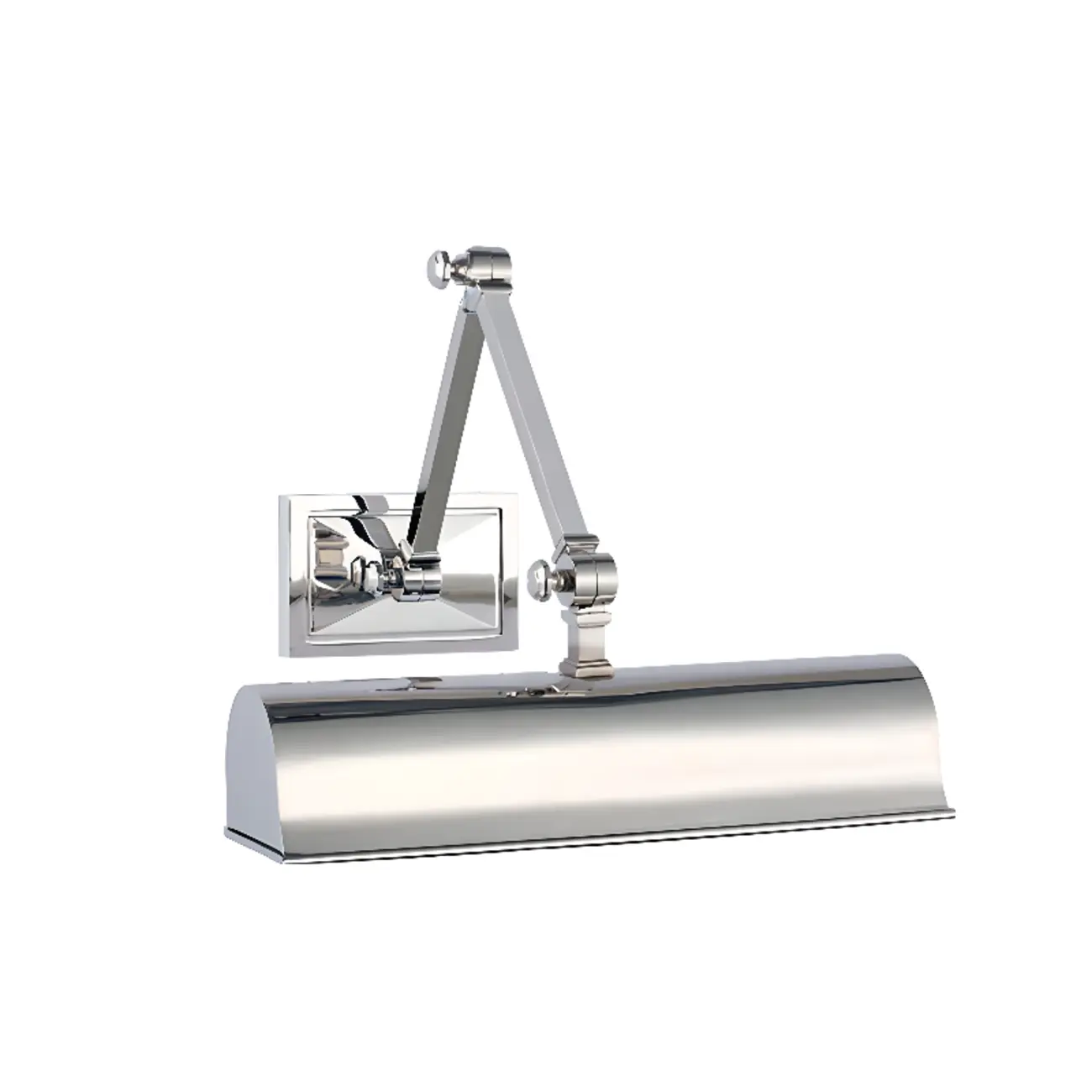 2-Light Metal Swing Arm Wall Light with Long Shade