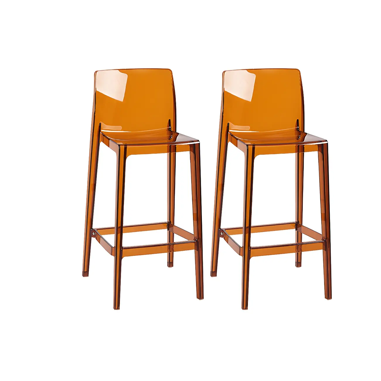 Modern Acrylic Transparent Stylish Rectangle Bar Stool
