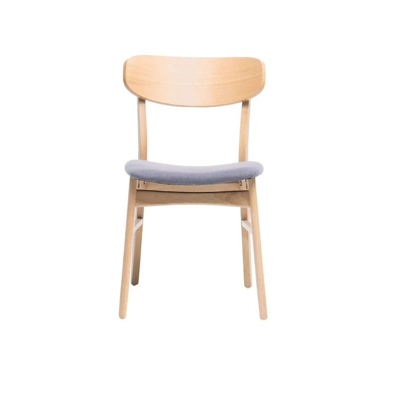 DINING CHAIR beautifully finished wood frame RUBBERWOOD LEGS UPHOLSTERED