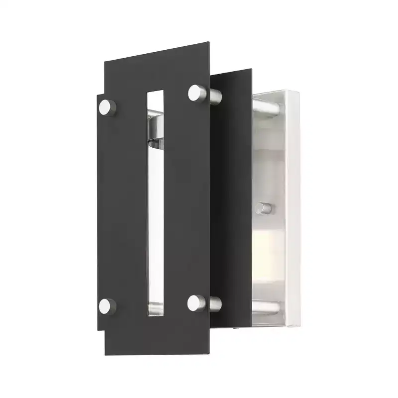 Livex Lighting Utrecht 1 - Light Wall Light in Black/Brushed Nickel