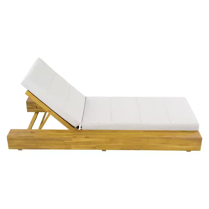 Christopher Knight Home Thomas Patio Acacia Chaise Lounges with Cushion and Adjustable Backrest