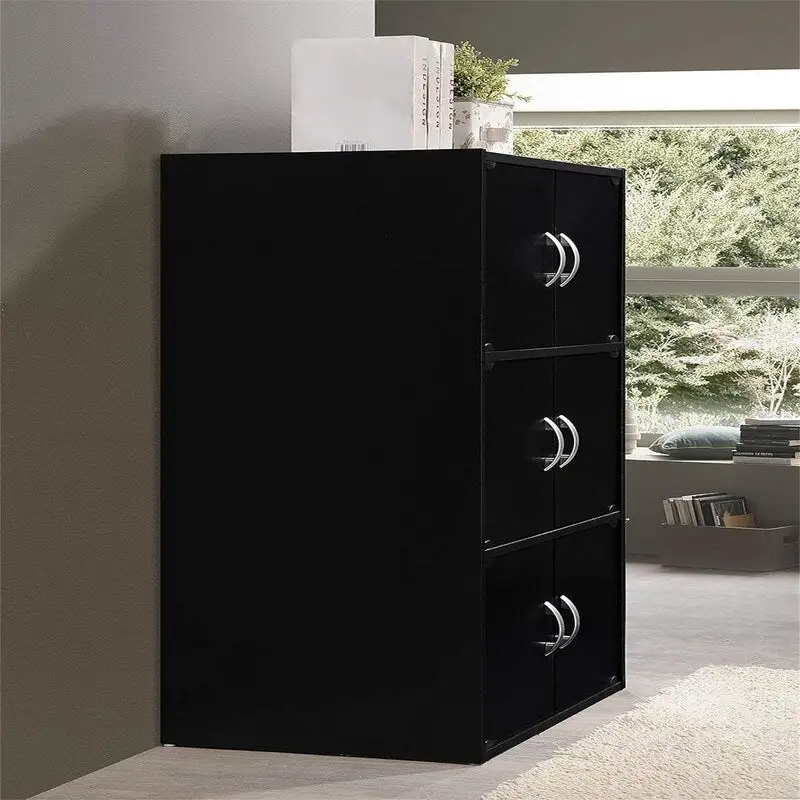 3-Shelf Bookcase Cabinet