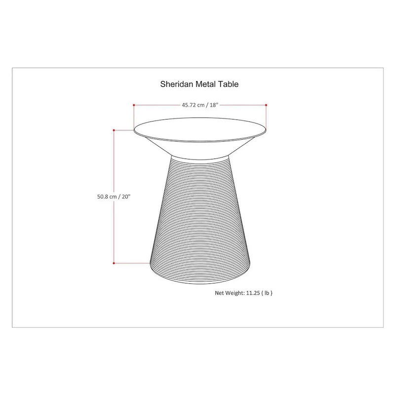 WYNDENHALL Bernhardt Industrial 18 inch Wide Metal Accent Side Table, Fully Assembled