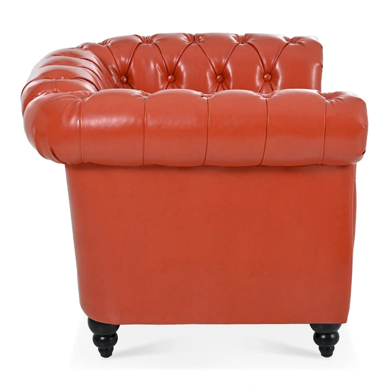 Christopher Knight Home- Winston PU Leather Chesterfield Club Chair