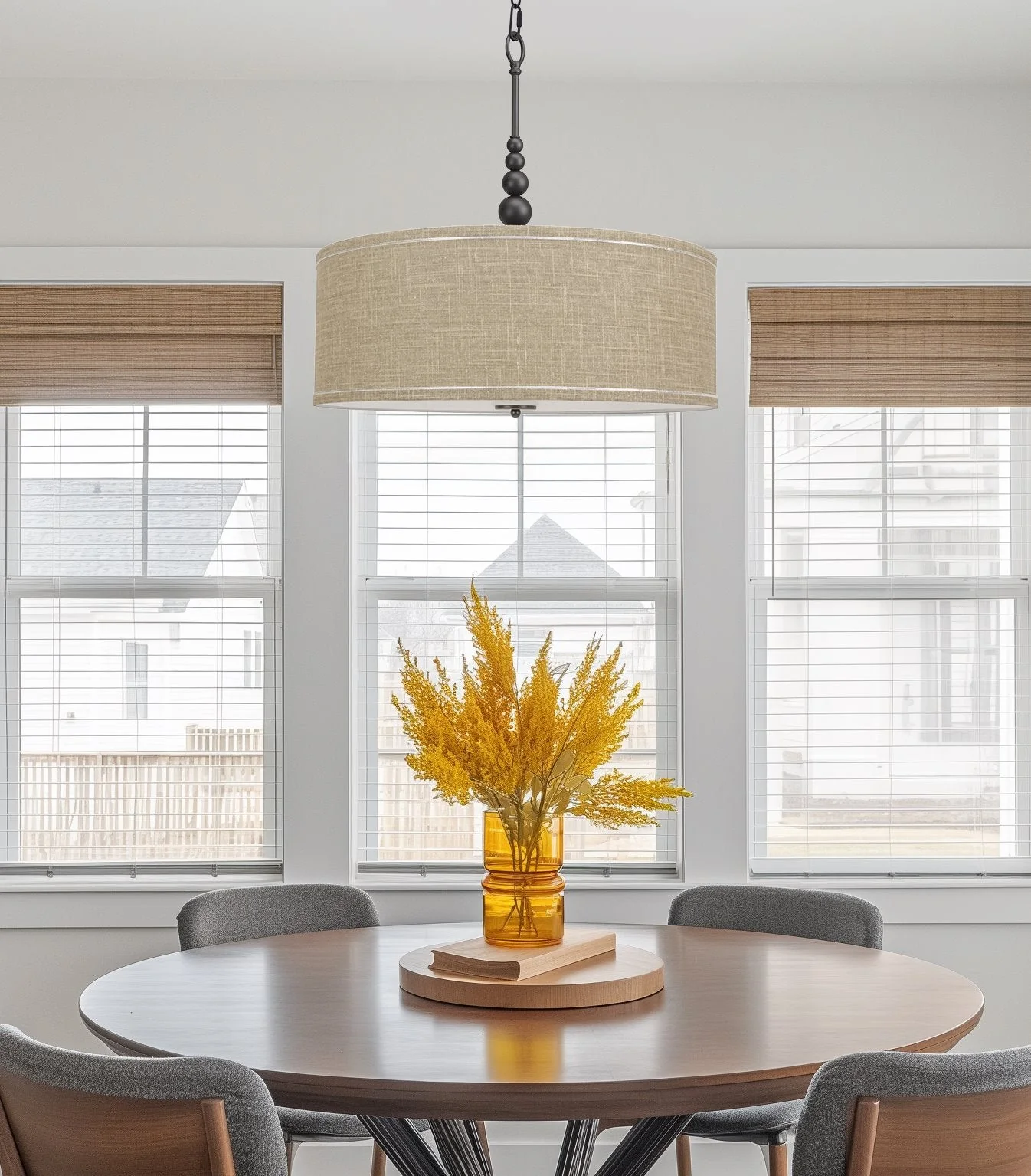 Adelade 23 Modern 3-Light Drum Pendant Chandelier