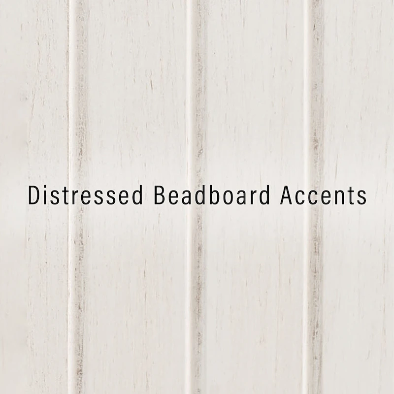 Crosley Seaside Distressed White Accent Cabinet