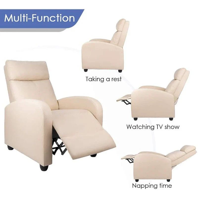 Homall Recliner Chair PU Leather Single Living Room Sofa Recliner